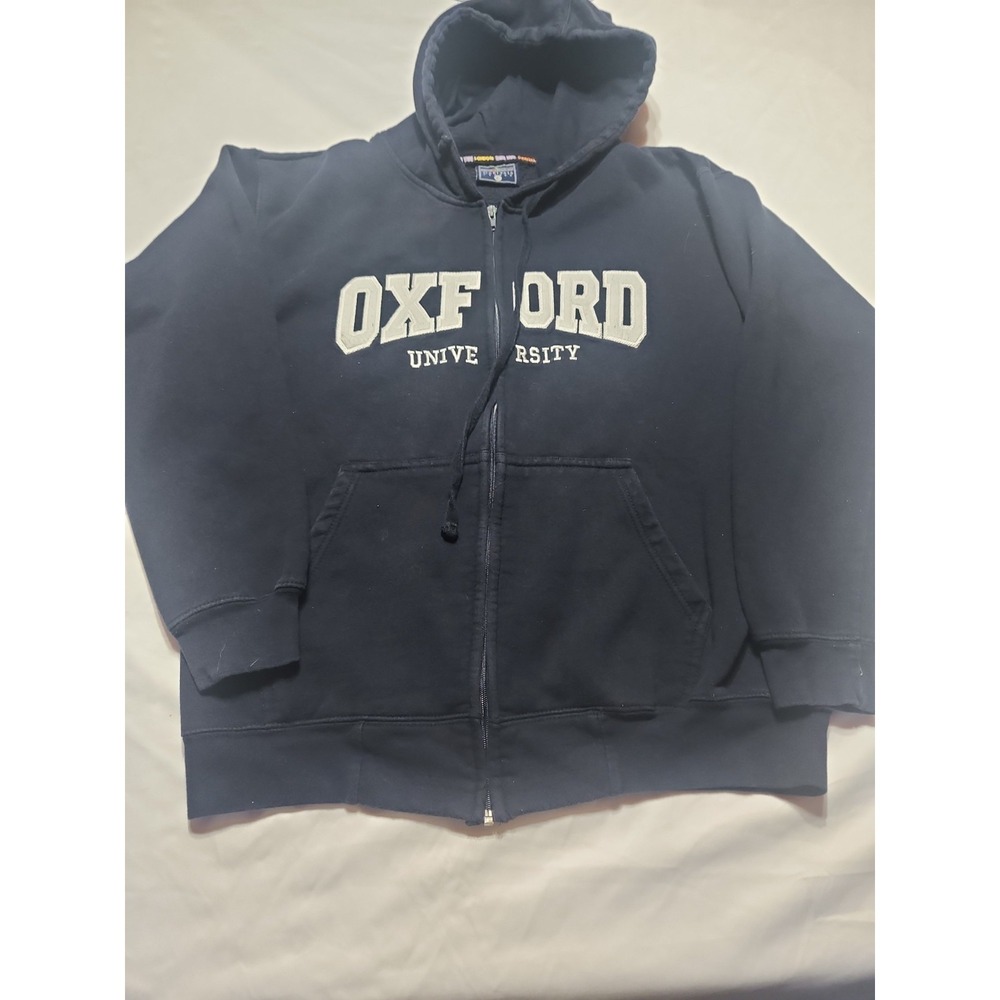Capital London Oxford University Official Licensed Zipper Hoodie Size Large Navy